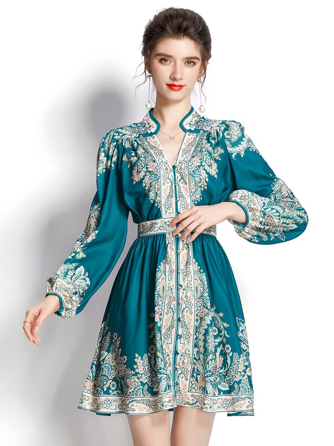 

JC Collection Green Floral Dress