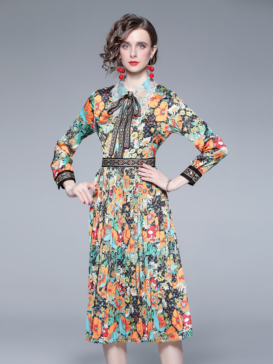 

JC Collection Yellow Floral Midi Dress