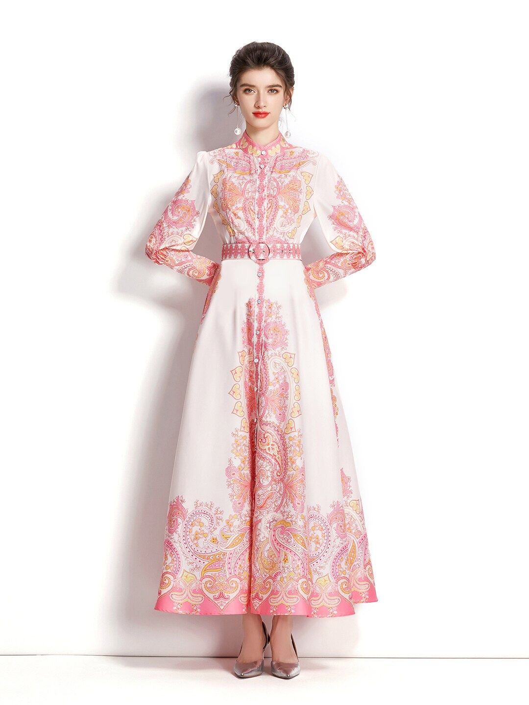 

JC Collection Pink Floral Maxi Dress