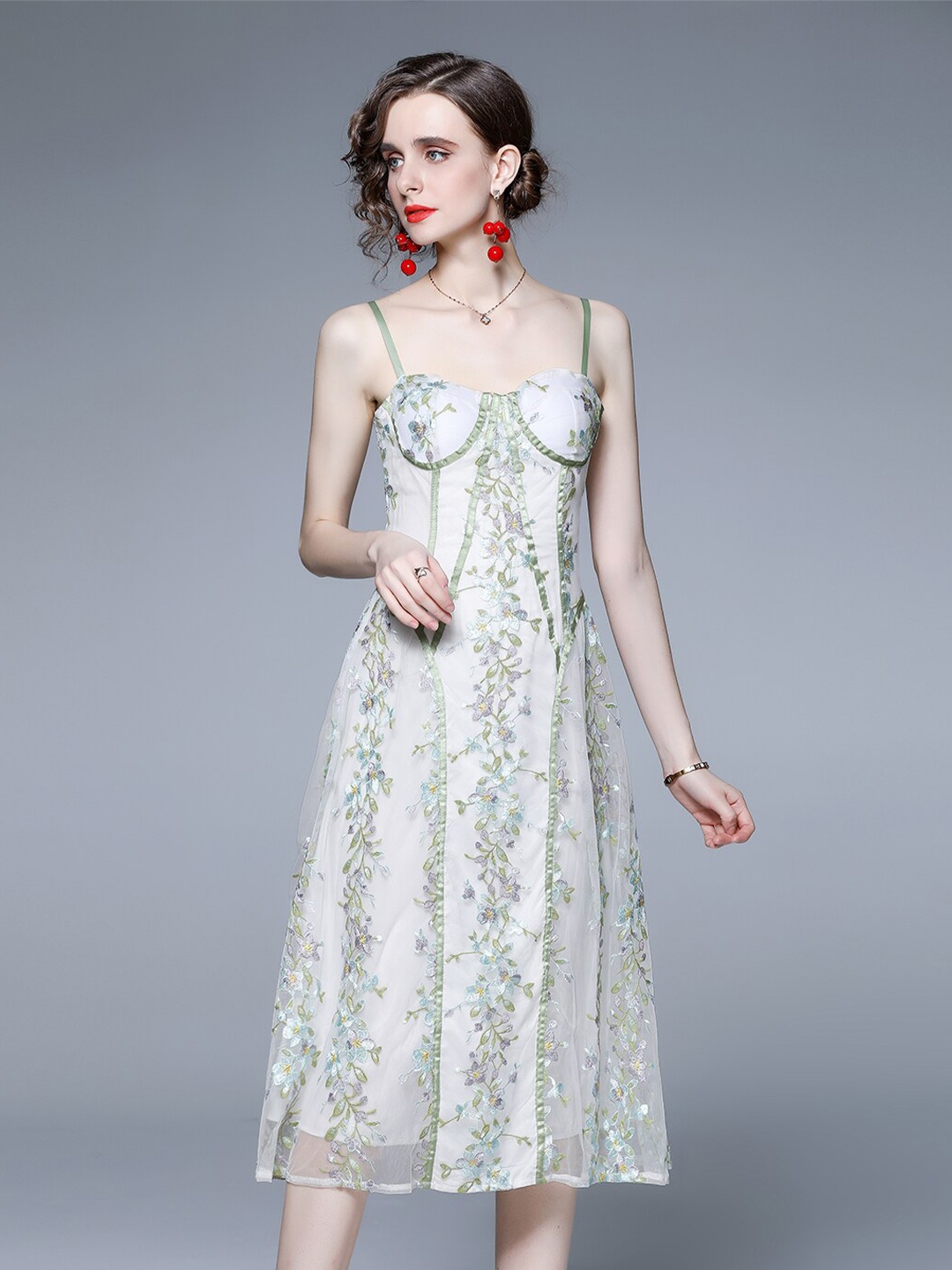 

JC Collection Multicoloured Floral Midi Dress, Multi