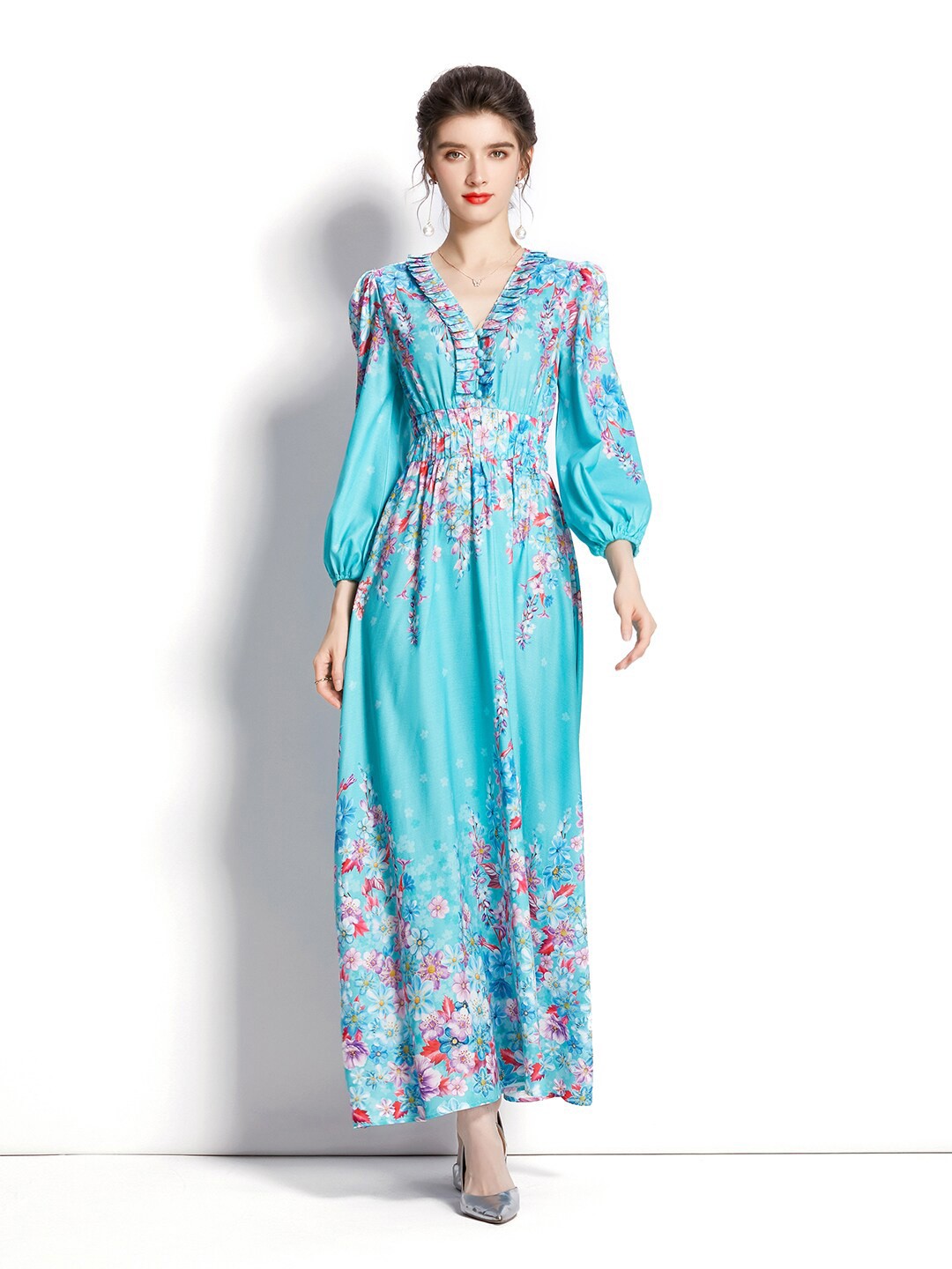 

JC Collection Green Floral Maxi Dress