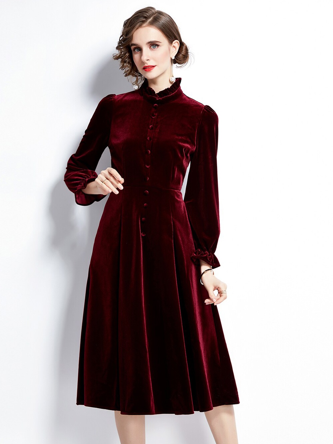 

JC Collection Maroon Dress