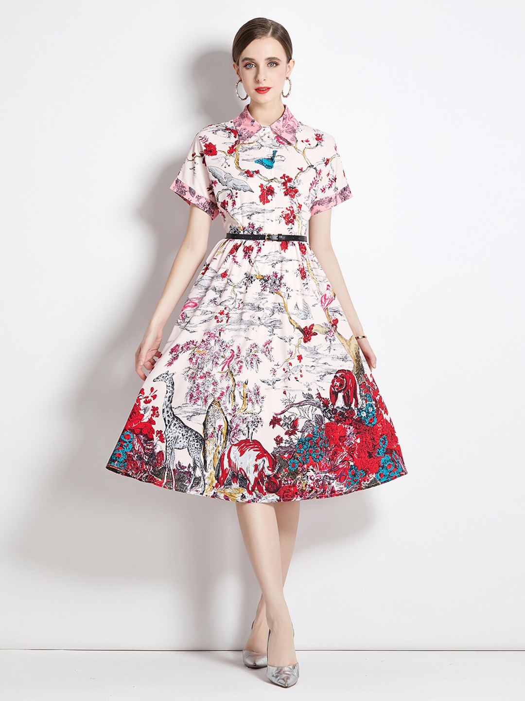 

JC Collection Pink Floral Dress