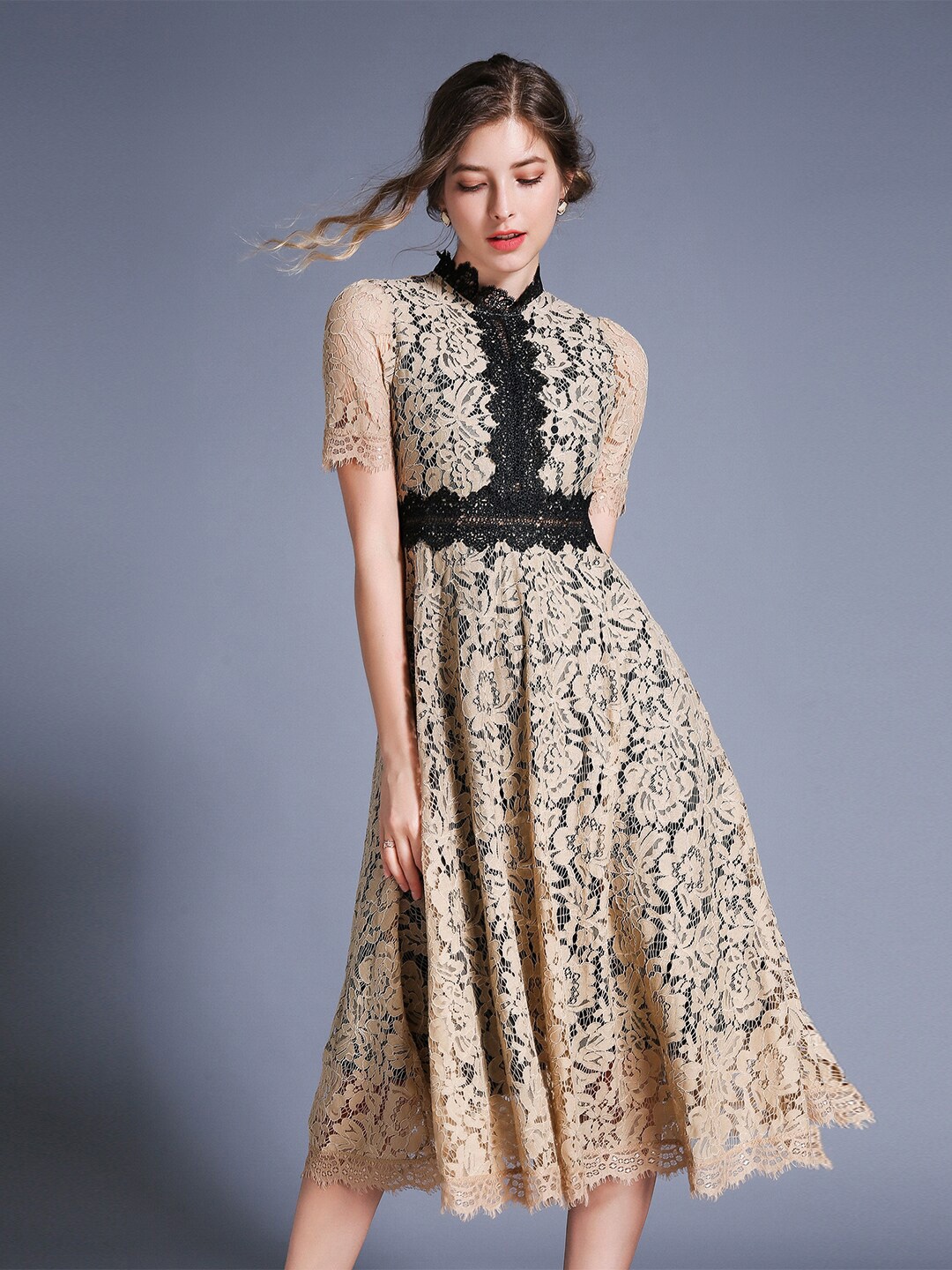 

JC Collection Khaki Animal Midi Dress
