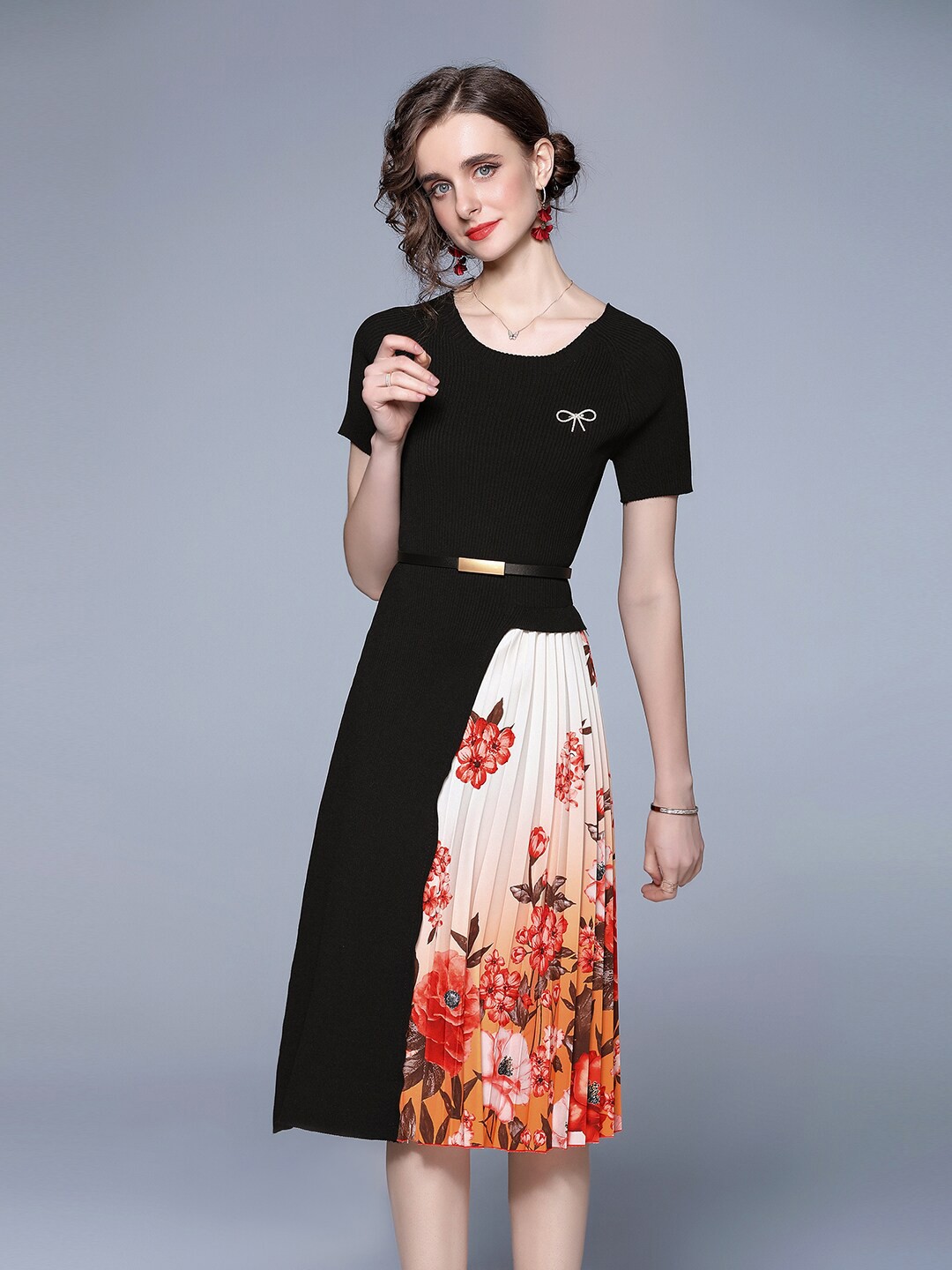 

JC Collection Multicoloured Floral Midi Dress, Multi