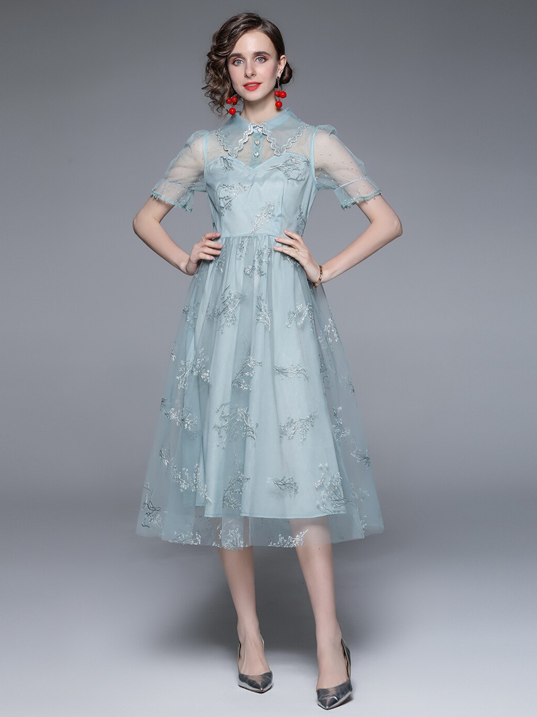 

JC Collection Green Floral Midi Dress