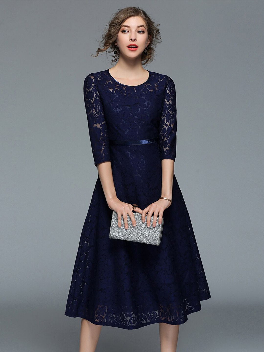 

JC Collection Blue Midi Dress