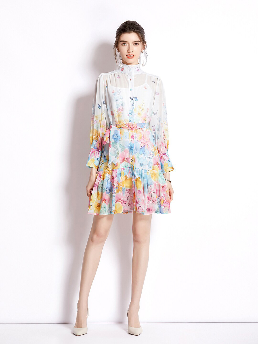 

JC Collection White Floral Dress