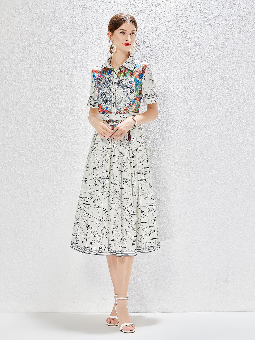 

JC Collection Multicoloured Floral Shirt Midi Dress, Multi