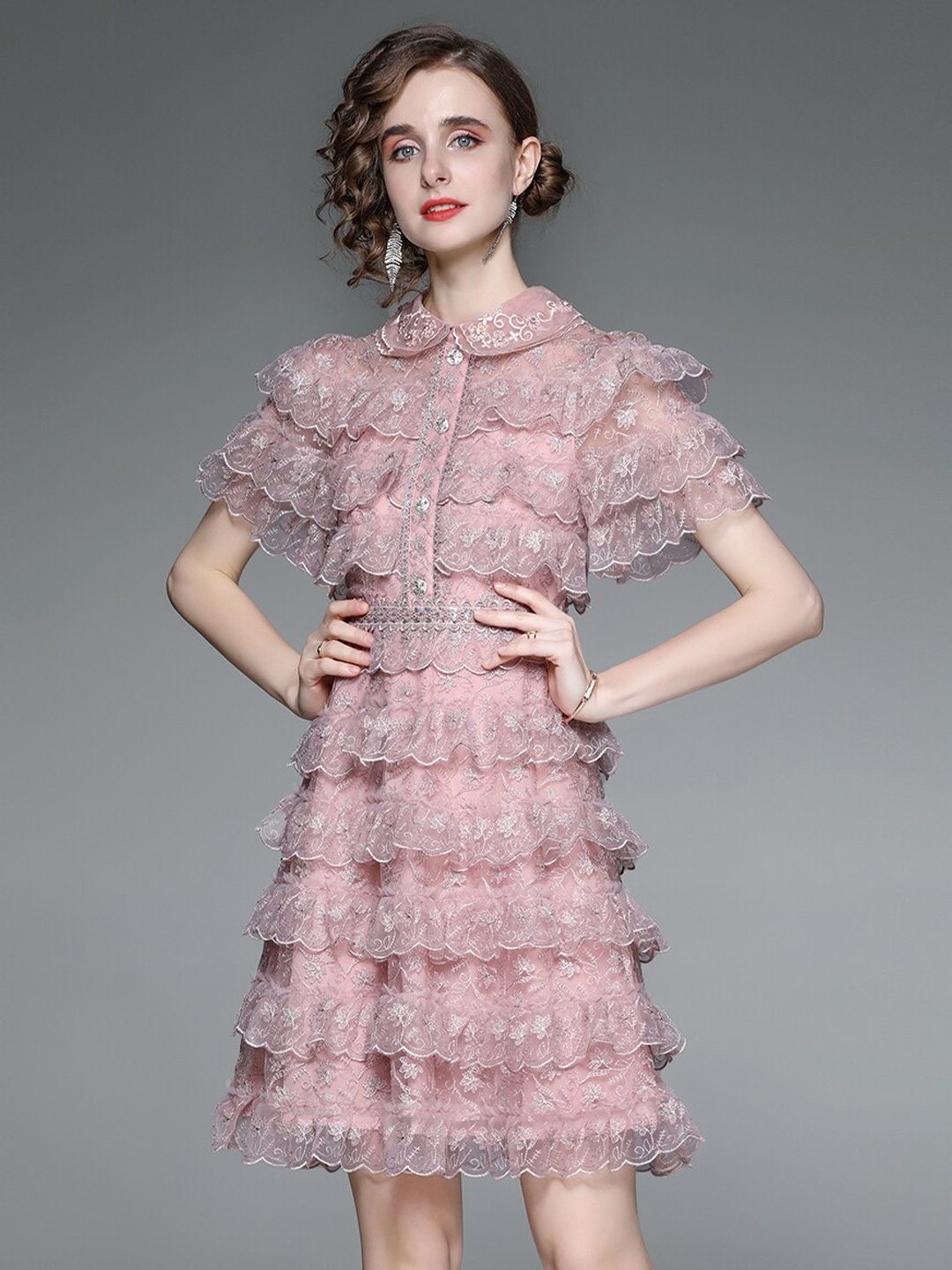 

JC Collection Pink Floral Dress