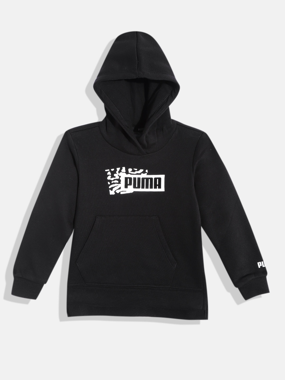 

Puma Girls Brand Logo Printed Regular Fit Hooded Sweatshirt, Black