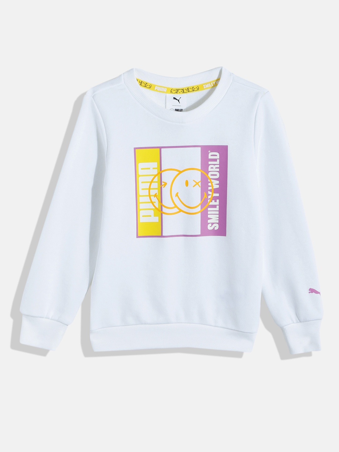 

Puma Kids Smiley World Printed Sweatshirt, White
