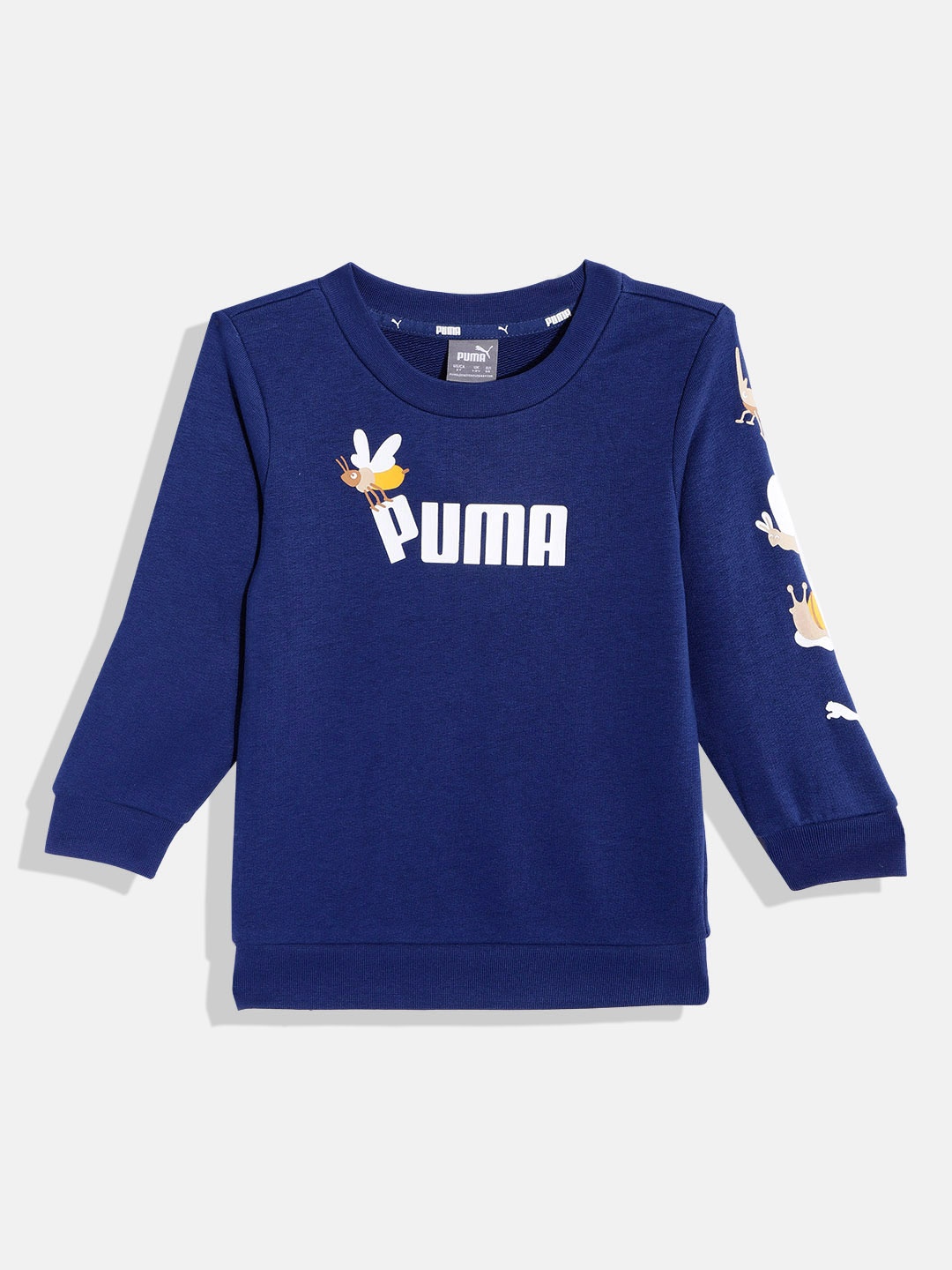 

Puma Kids Brand Logo Print Regular Fit Sweatshirt, Blue