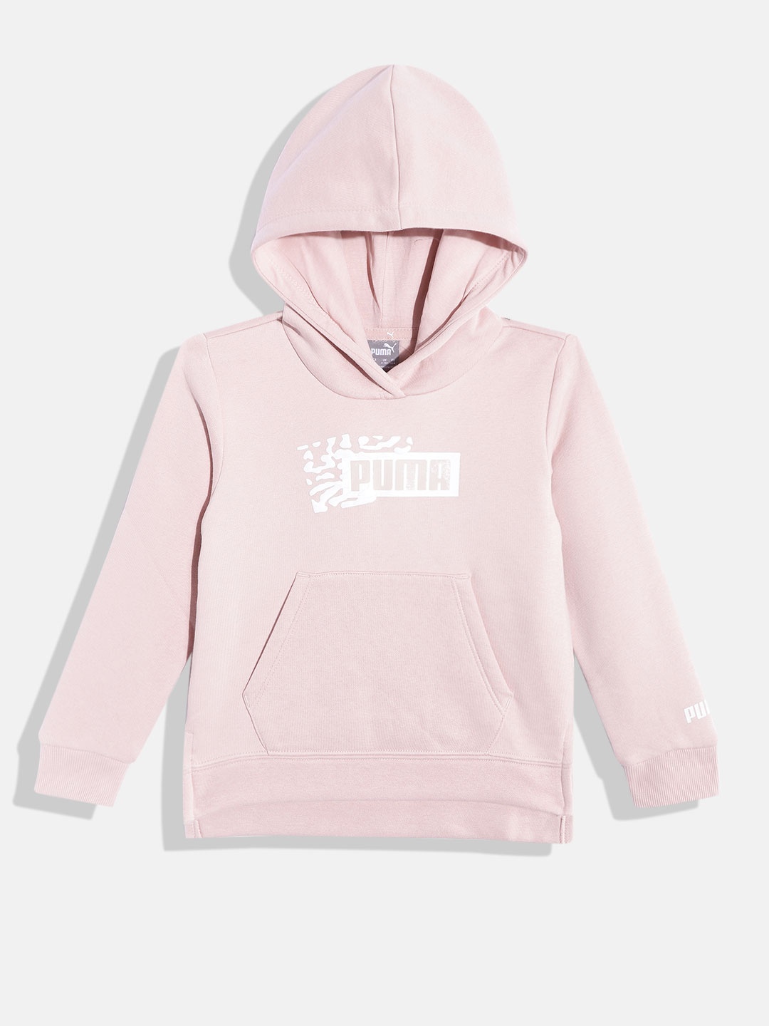 

Puma Girls Brand Logo Print Hooded Regular Fit Sweatshirt, Pink