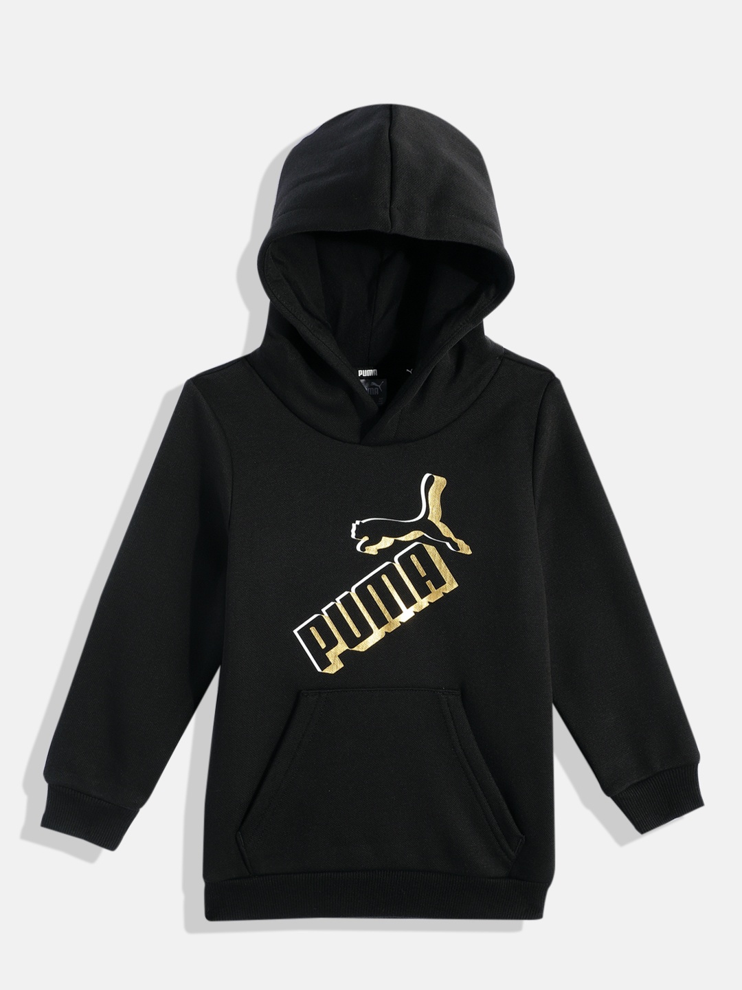 

Puma Boys Printed Hooded Sweatshirt, Black