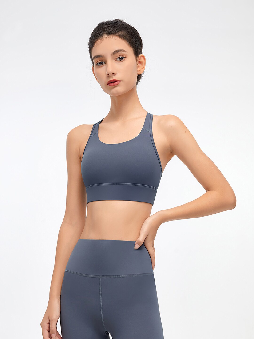 

JC Collection Blue Lightly Padded Sports Bra