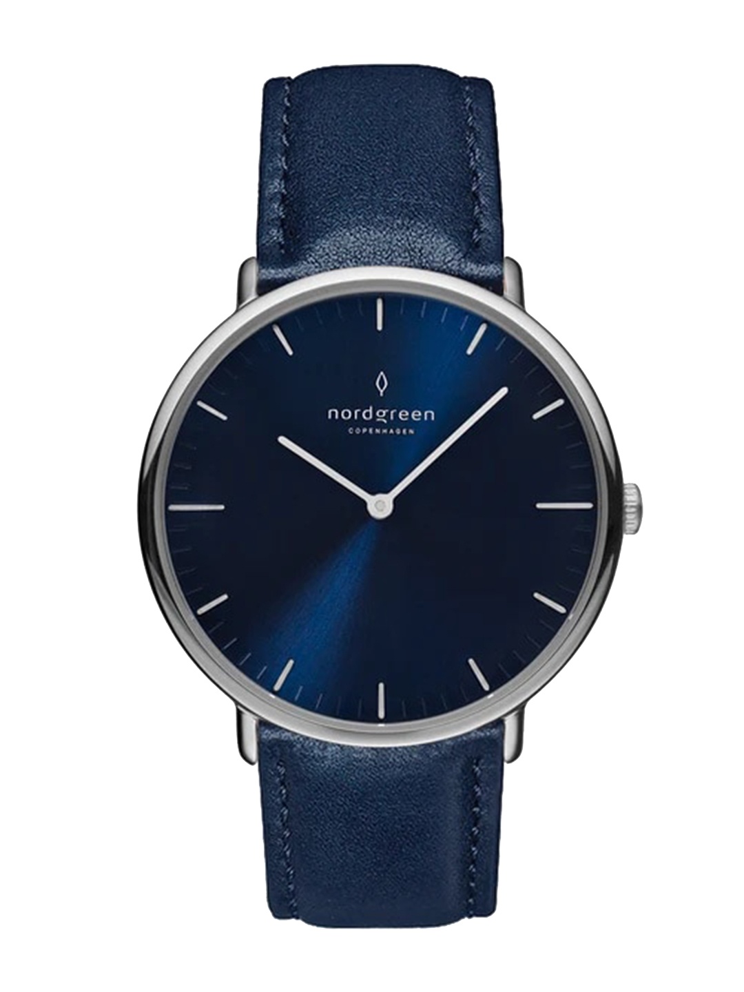 

Nordgreen Men Leather Straps Analogue Watch NR40SILENANA, Blue