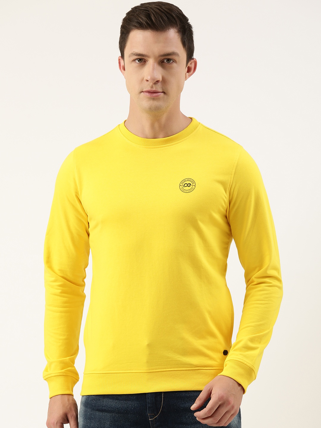 

Peter England Men Solid Sweatshirt, Yellow