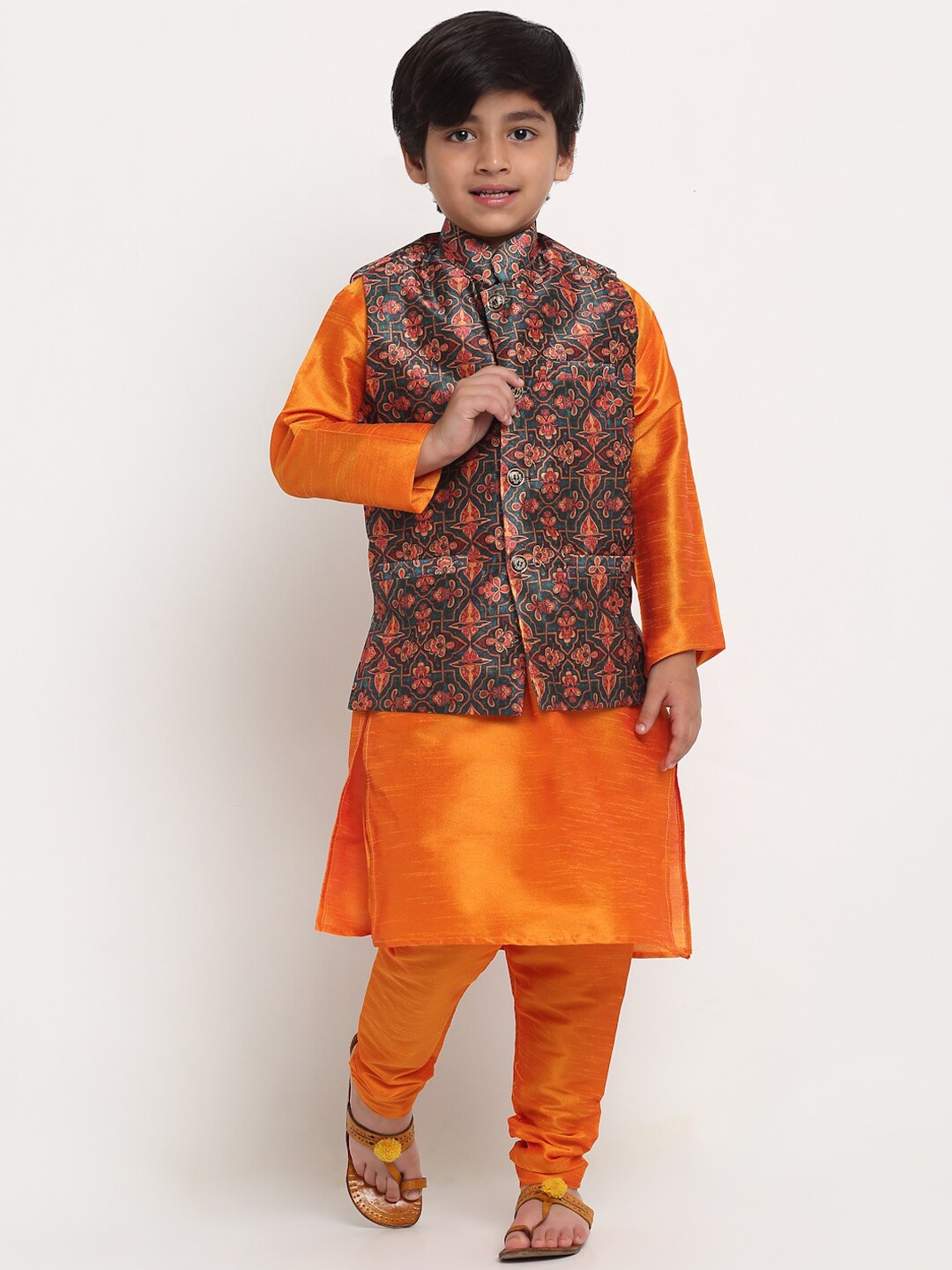 

Benstoke Boys Orange Kurta with Pyjama
