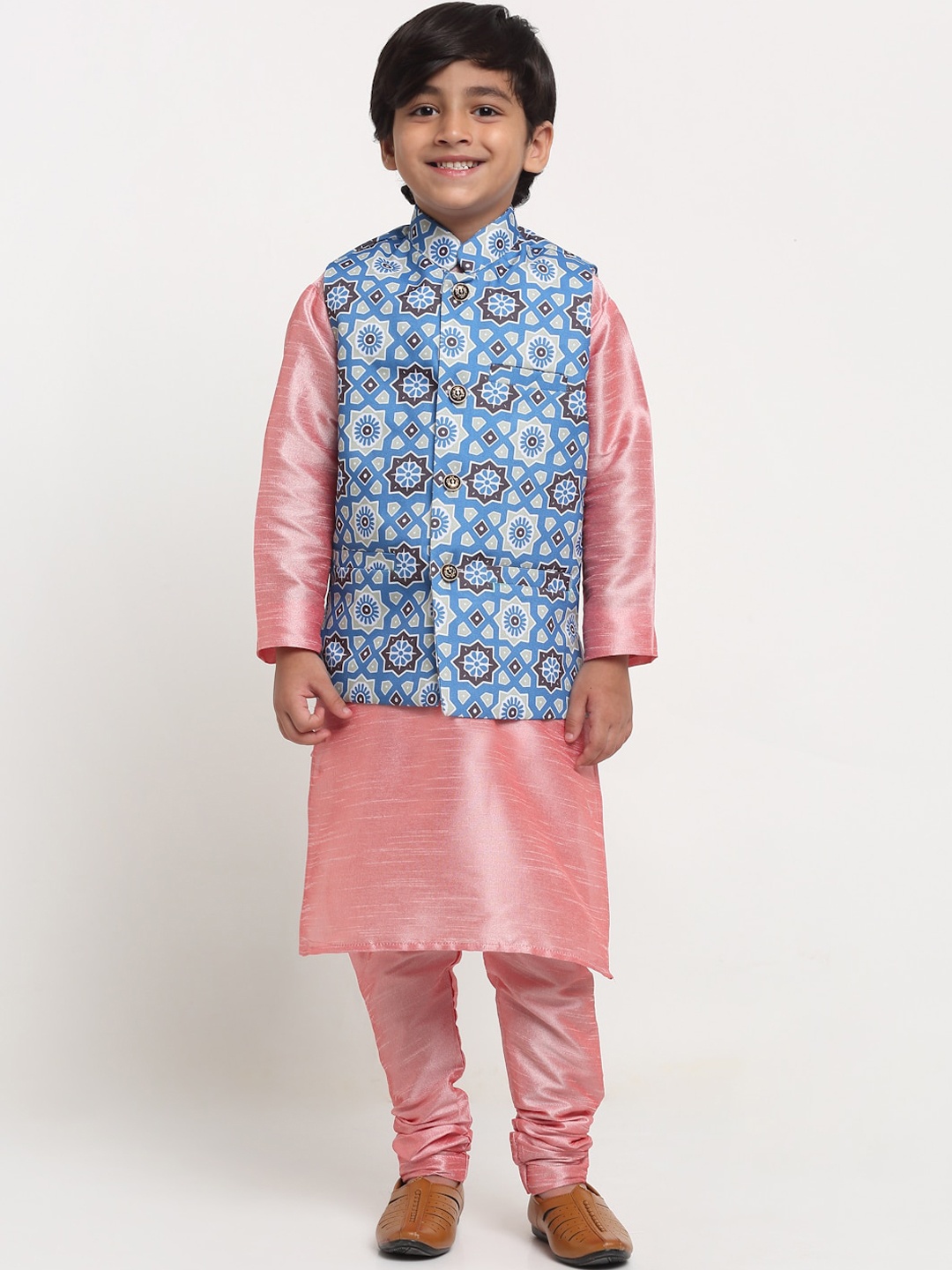 

Benstoke Boys Pink Kurta with Pyjama