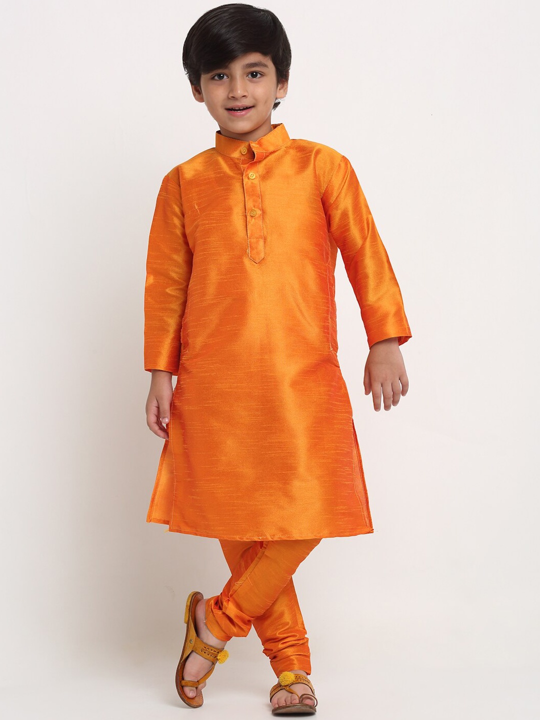 

Benstoke Boys Mustard Yellow Kurta with Pyjama
