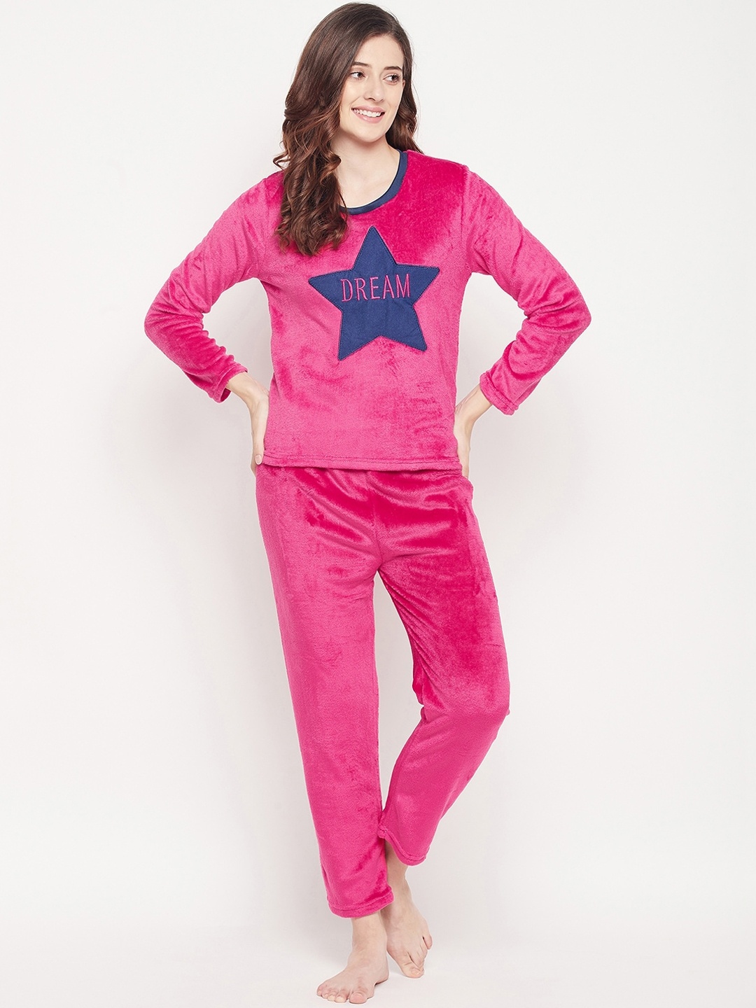 

Camey Women Printed Night suit, Magenta