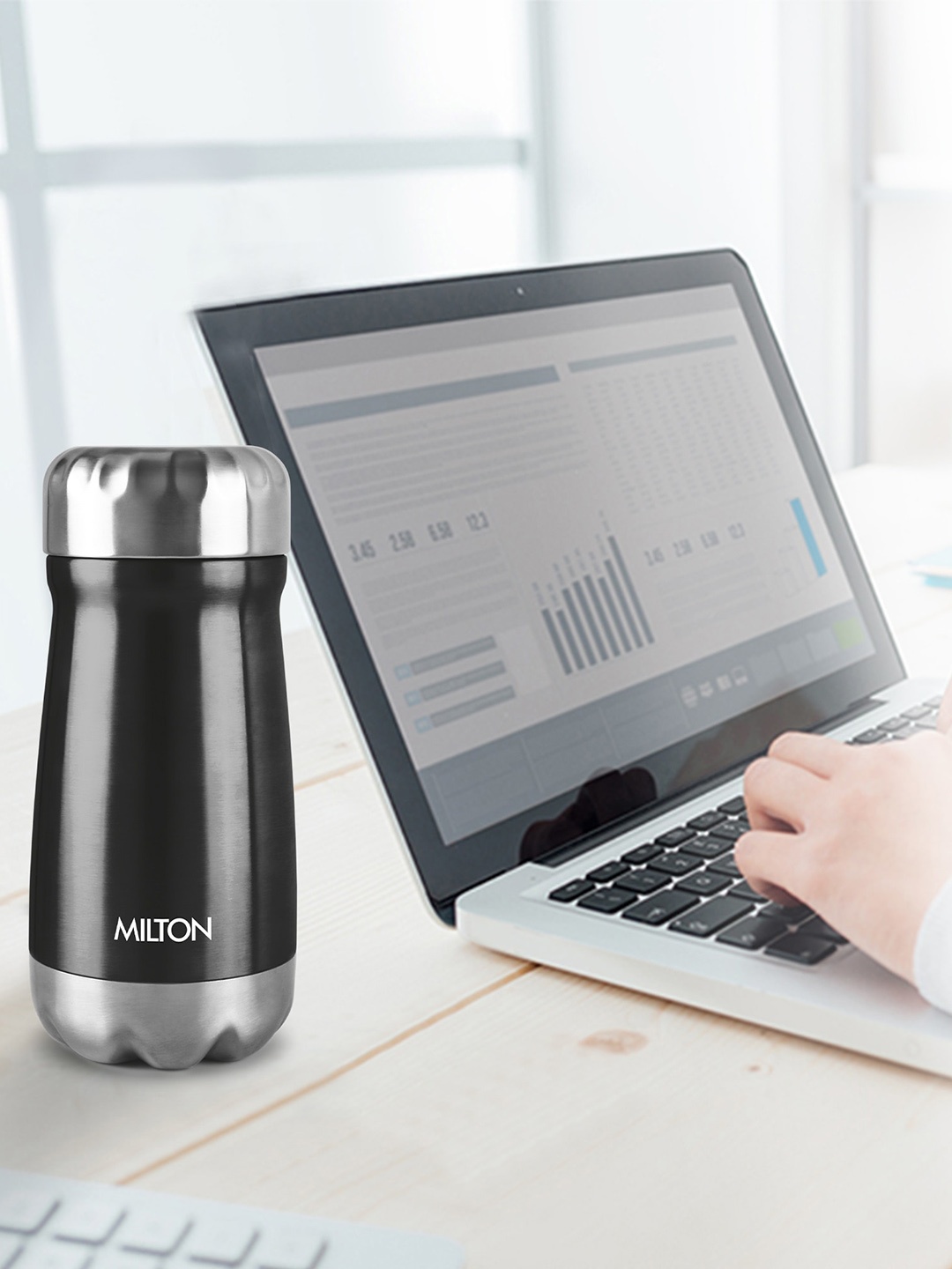 

Milton Black All Rounder 400 Thermosteel Hot & Cold Flask 380 ml