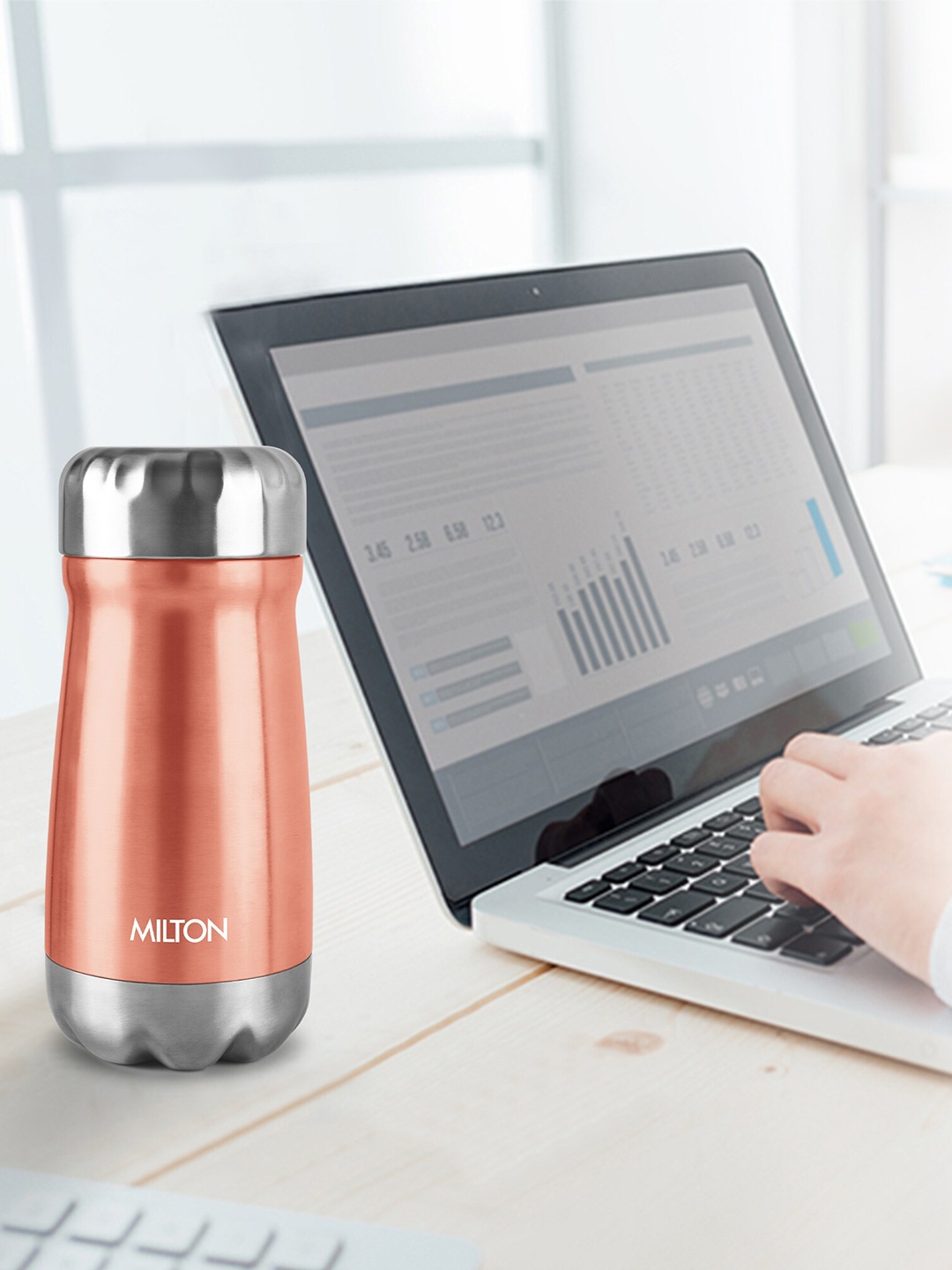 

Milton Rose Gold All Rounder 400 Thermosteel Hot & Cold Flask 380 ml