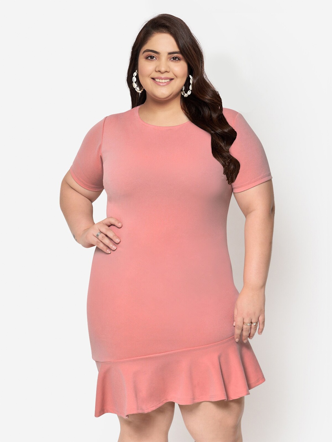 

wild U Plus Size Bodycon Dress, Pink