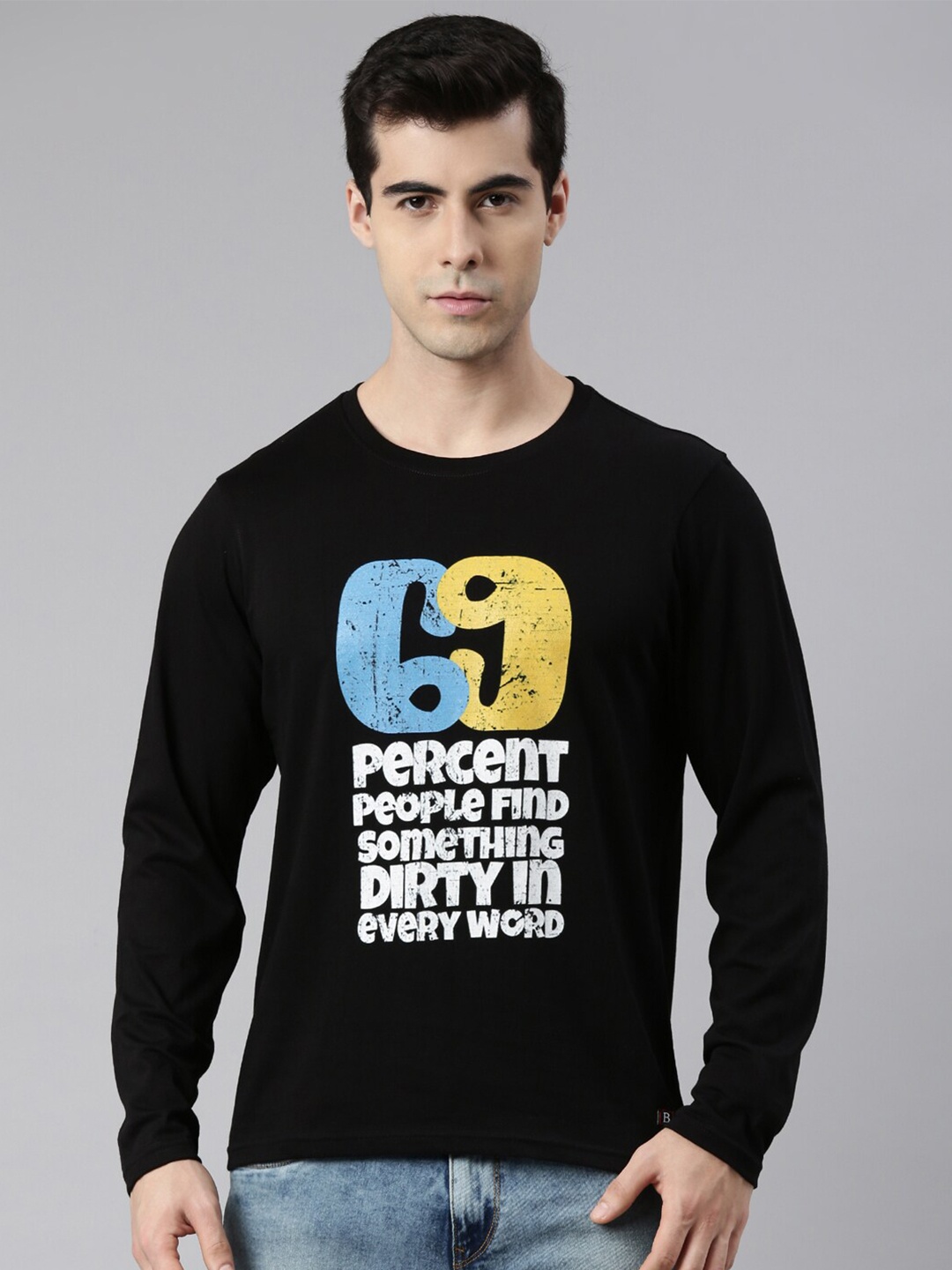 

Bushirt Men Black Typography Printed T-shirt