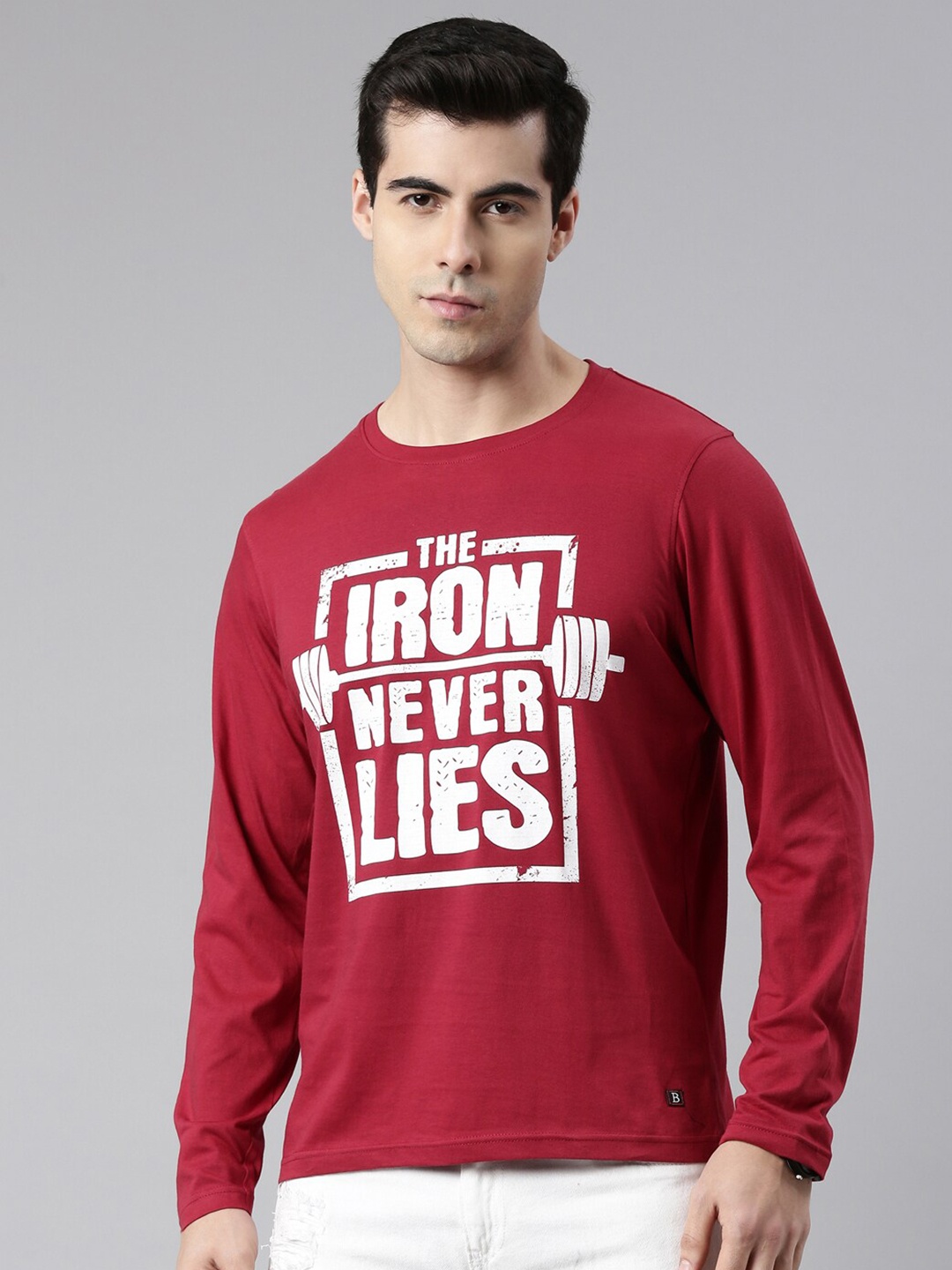 

Bushirt Men Maroon Typography Printed T-shirt