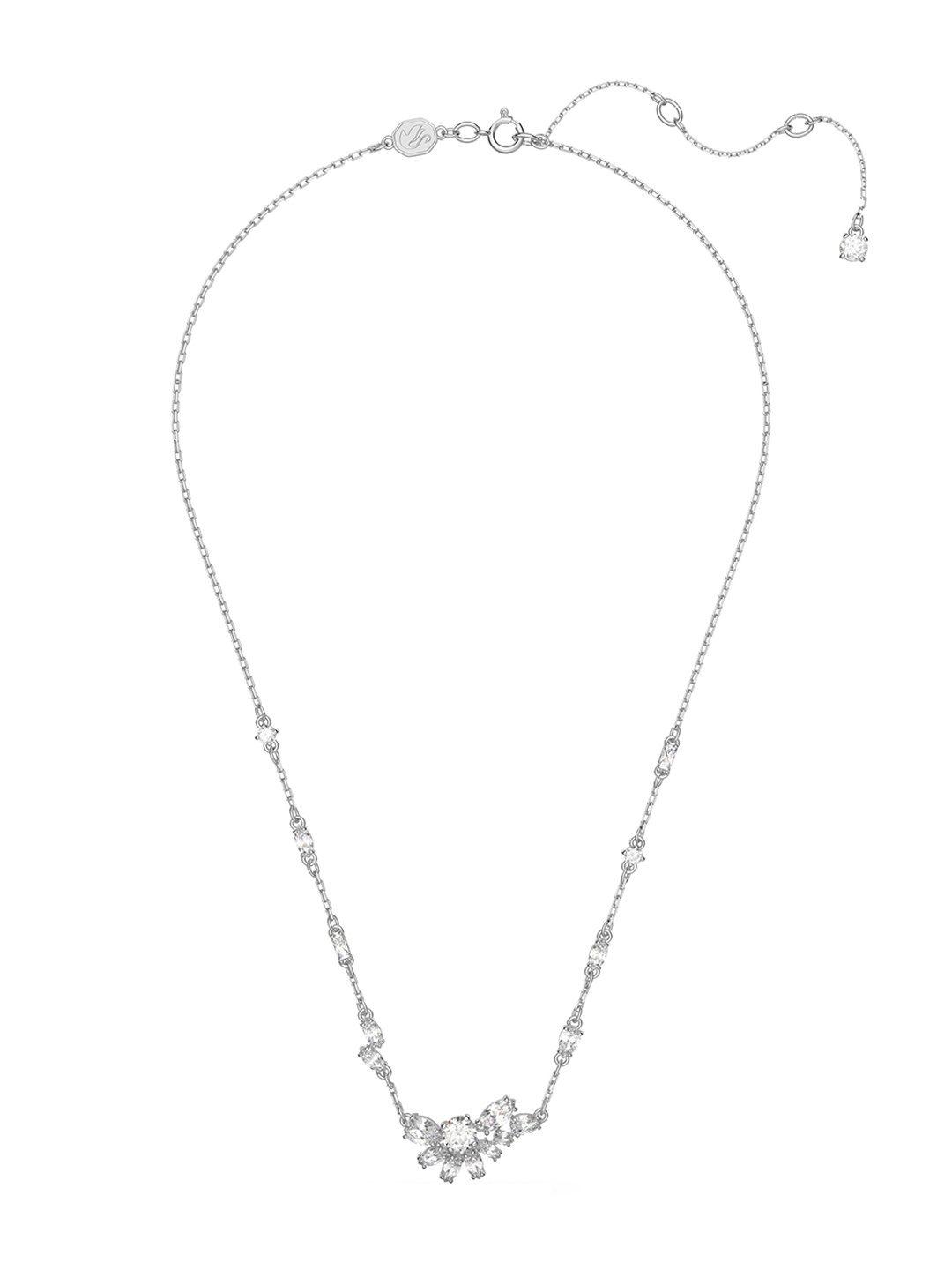 

SWAROVSKI Women White Rhodium Plated Gema Pendant