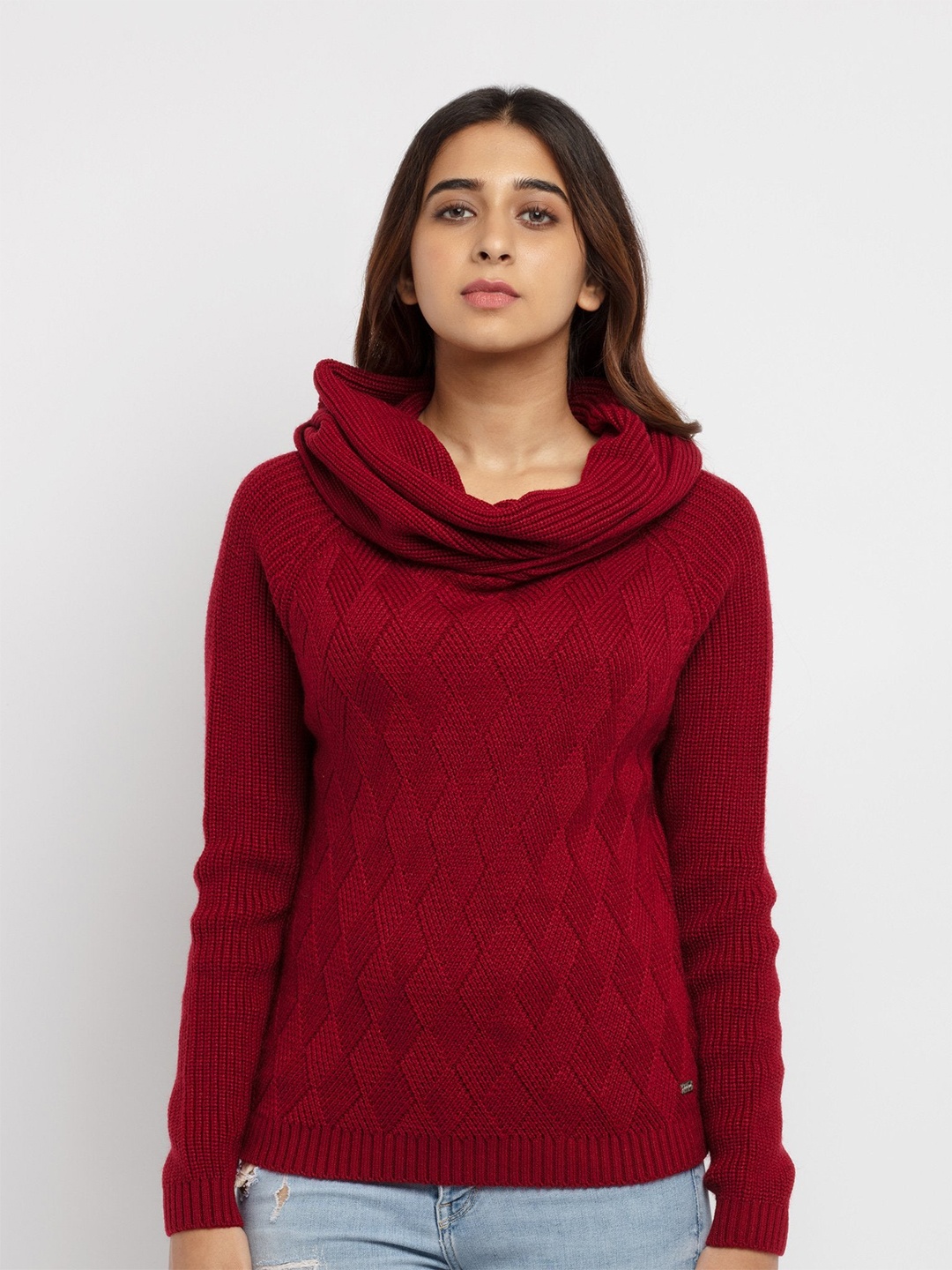

Status Quo Women Maroon Pullover