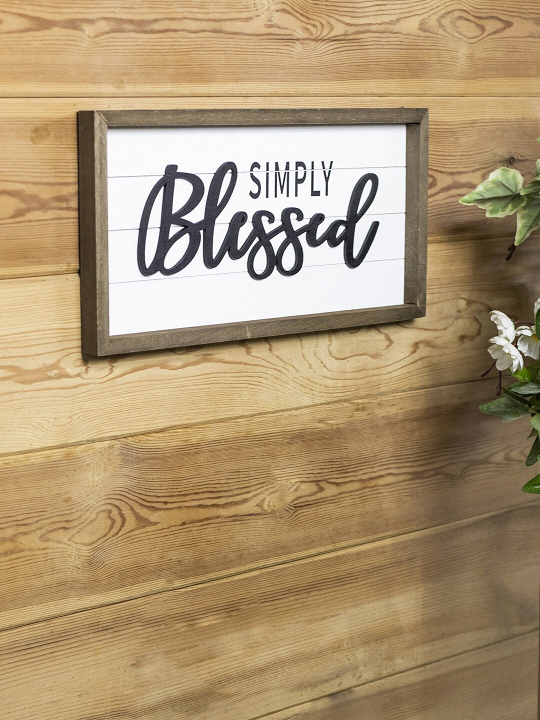 

MARKET99 Brown Decorative Wall Plaques - Simply Blessed Wall Decor