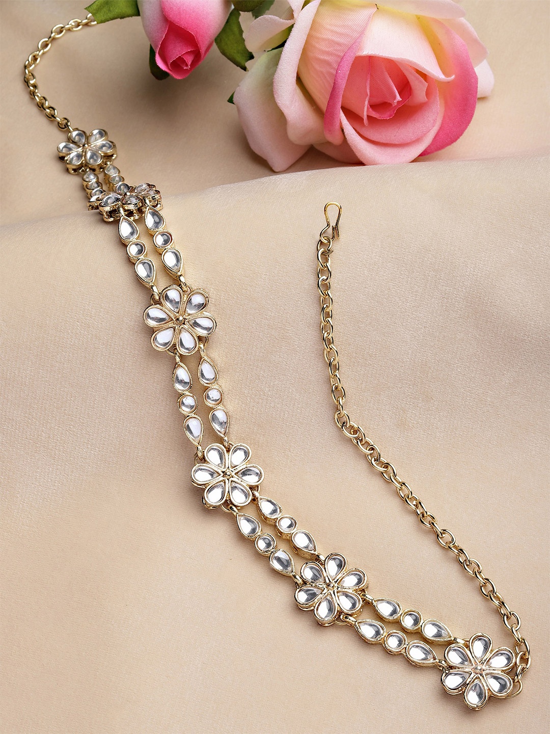 

KARATCART Gold-Plated Kundan-Studded Hairband