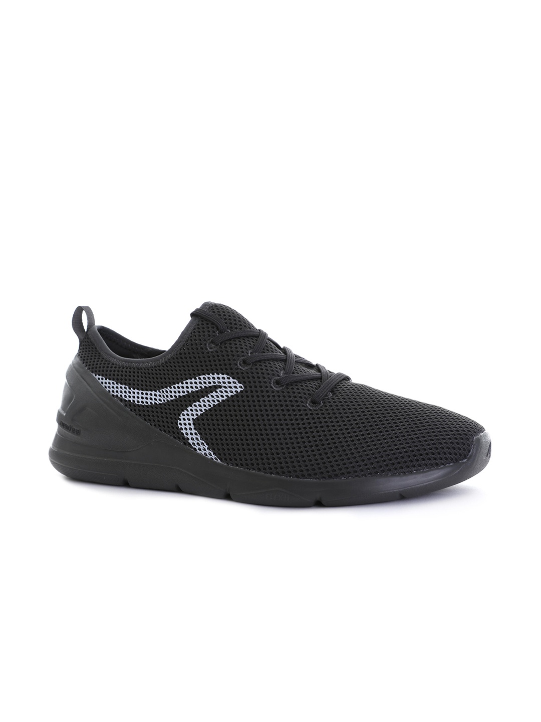 

Newfeel By Decathlon Men Black Mesh Walking Shoes, Grey