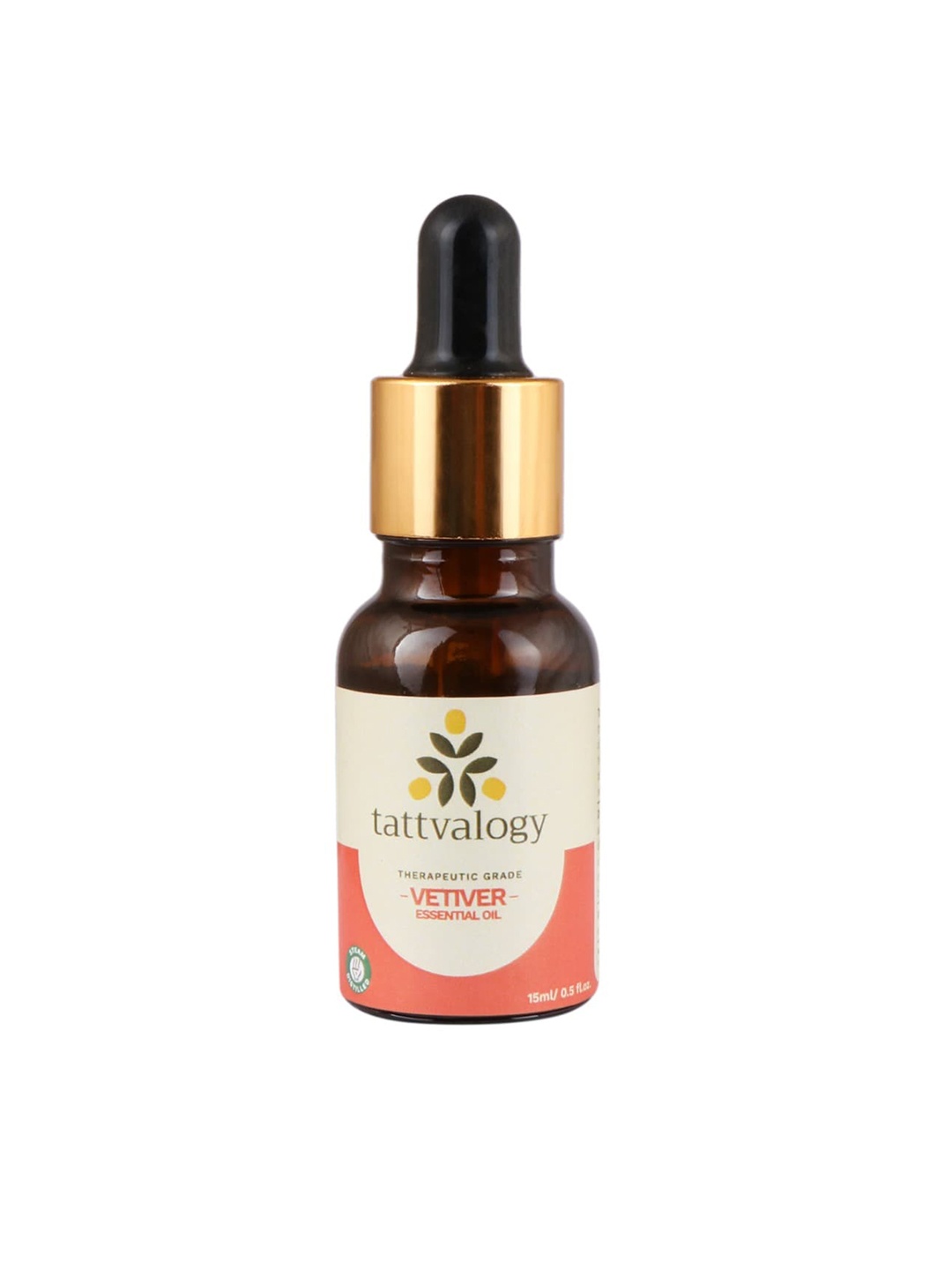 

Tattvalogy Vetiver Essential Oil Steam Distilled Therapeutic Grade - 15ml, White