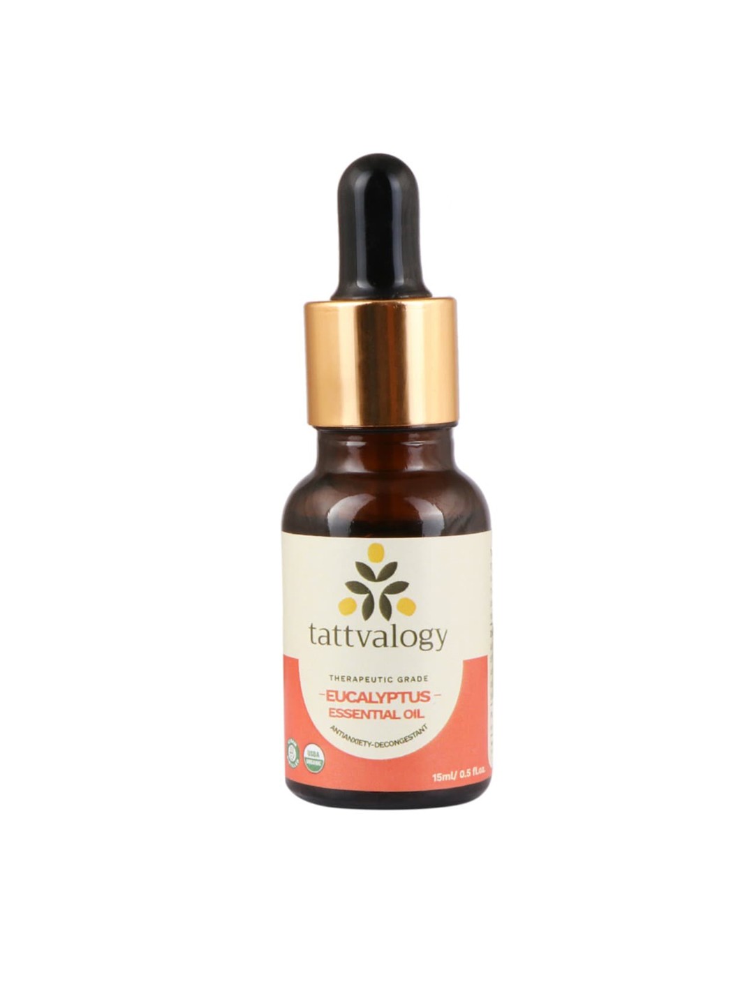 

Tattvalogy Antianxiety Decongestant Eucalyptus Essential Oil Therapeutic Grade - 15ml, White