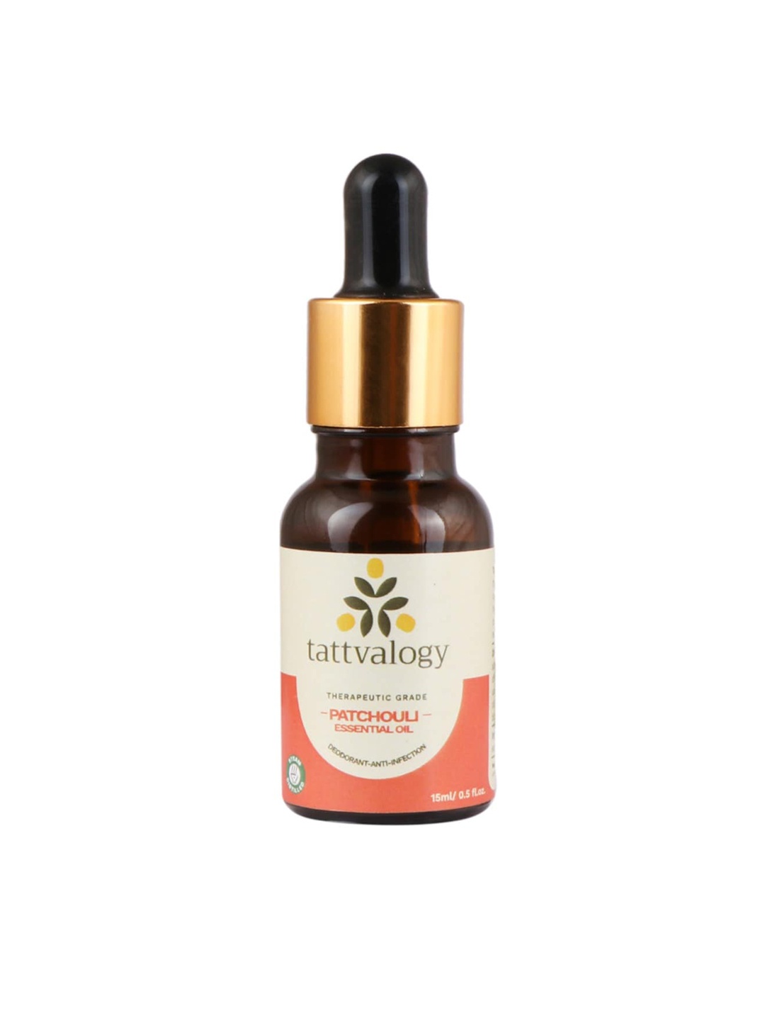 

Tattvalogy Deodorant & Anti-Infection Patchouli Essential Oil Therapeutic Grade - 15ml, White