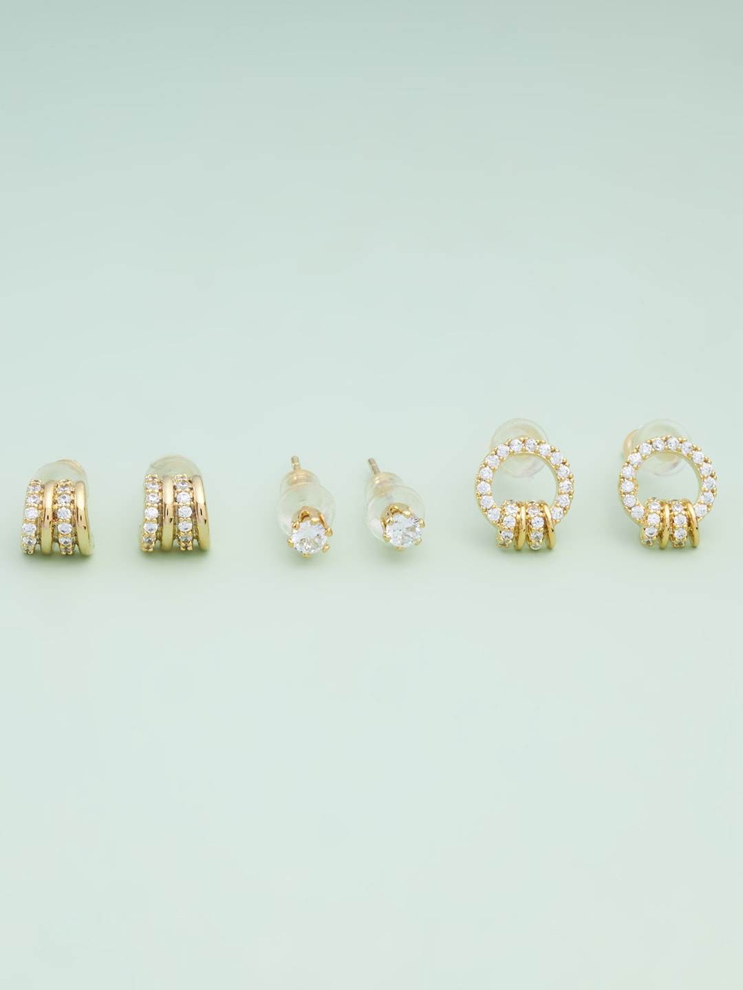 

Kushal's Fashion Jewellery White Circular Studs Earrings