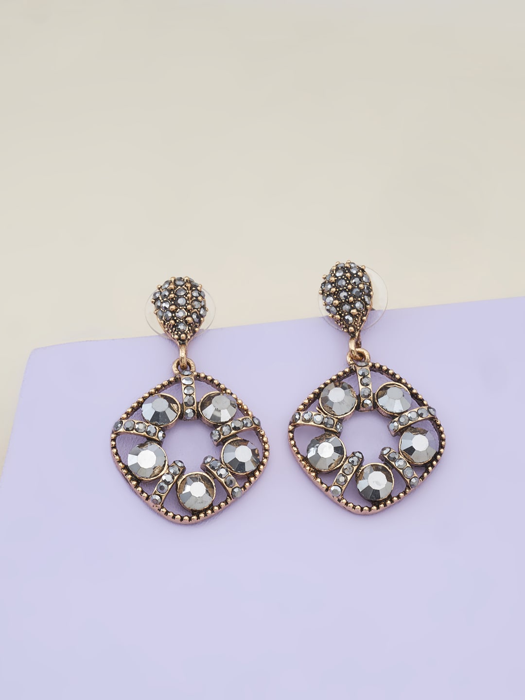 

Kushal's Fashion Jewellery Black Contemporary Drop Earrings