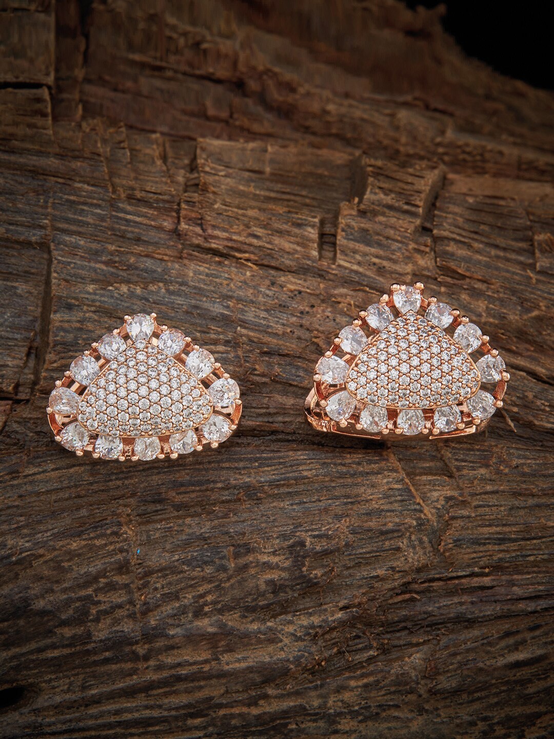 

Kushal's Fashion Jewellery Rose Gold Floral Studs Earrings
