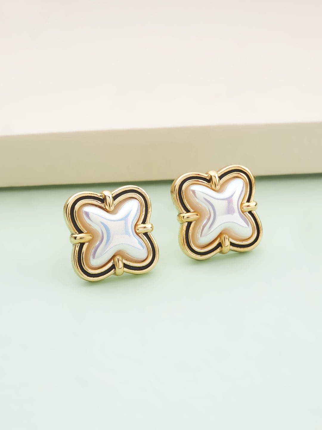 

Kushal's Fashion Jewellery Quirky Studs Earrings, White