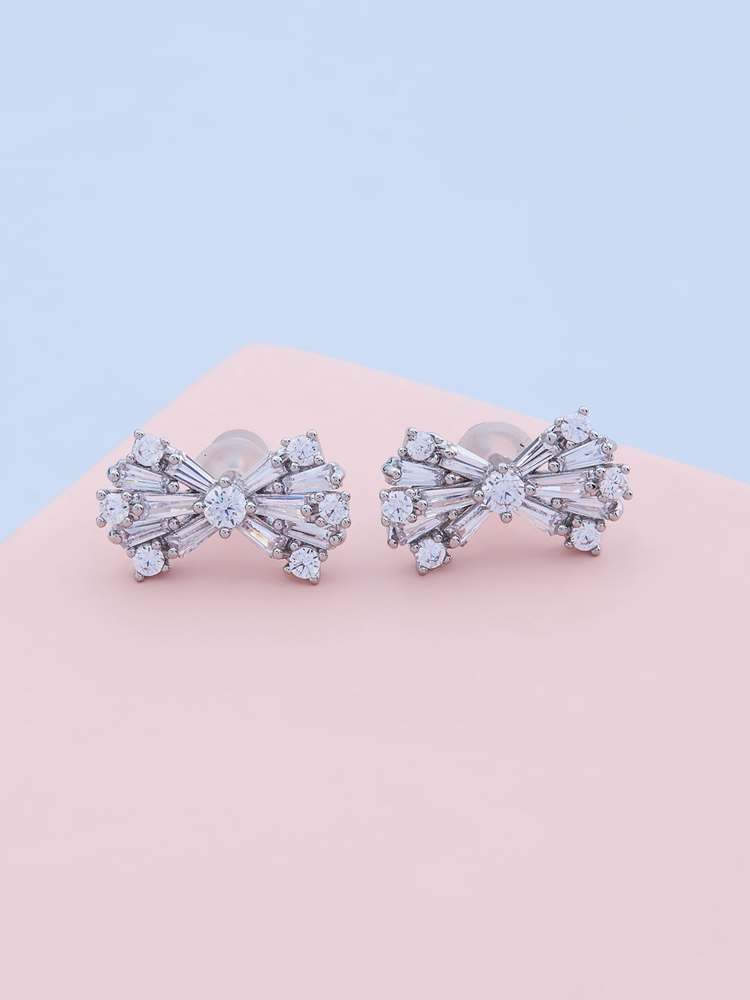 

Kushal's Fashion Jewellery Contemporary Studs Earrings, White