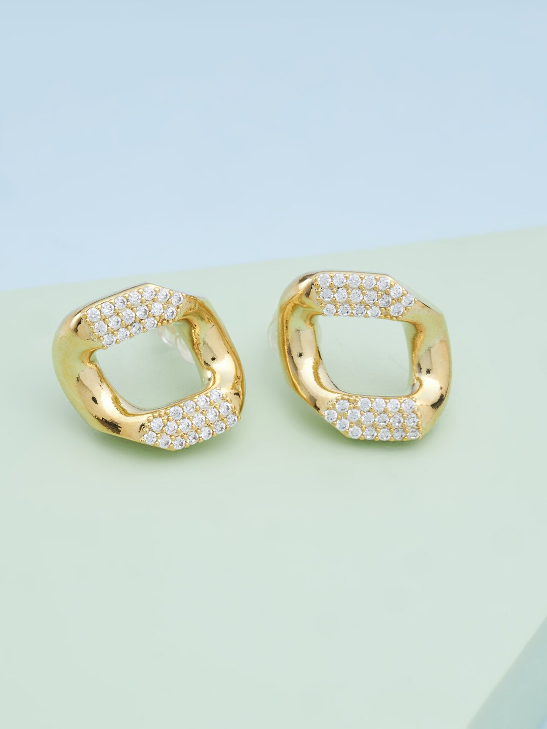 

Kushal's Fashion Jewellery Contemporary Studs Earrings, White