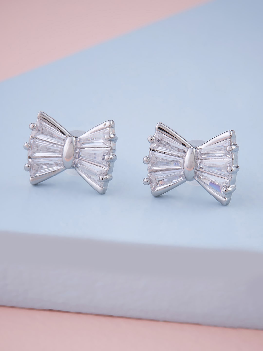 

Kushal's Fashion Jewellery Quirky Studs Earrings, White