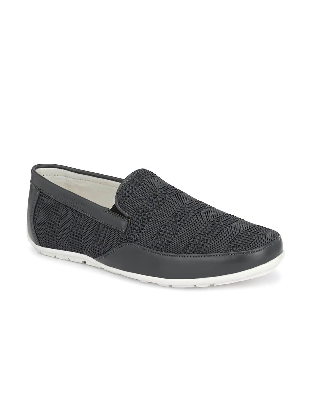 

Prolific Men Woven Design Slip-On Sneakers, Grey