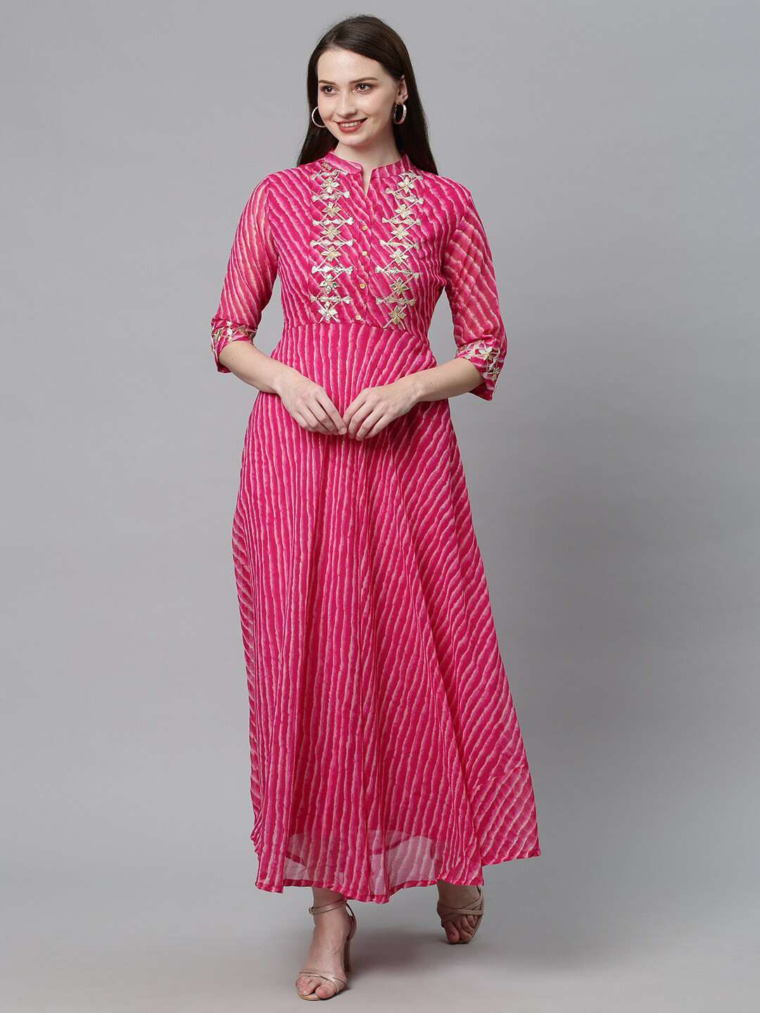 

FASHOR Georgette Maxi Dress, Pink
