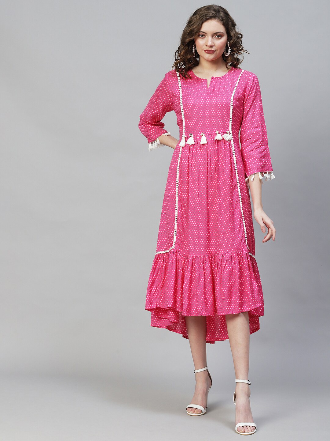 

FASHOR Pink A-Line Midi Dress