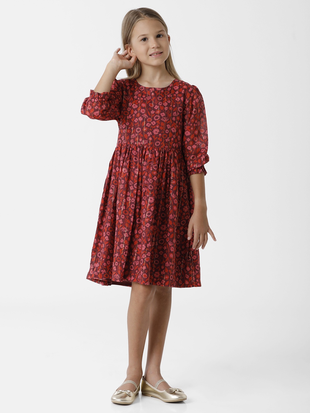

KATE & OSCAR Girl Red Floral Dress